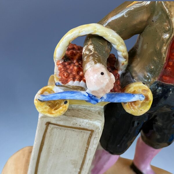 C19th Staffordshire Porcelain Figure of a Fruit Seller. - Image 5