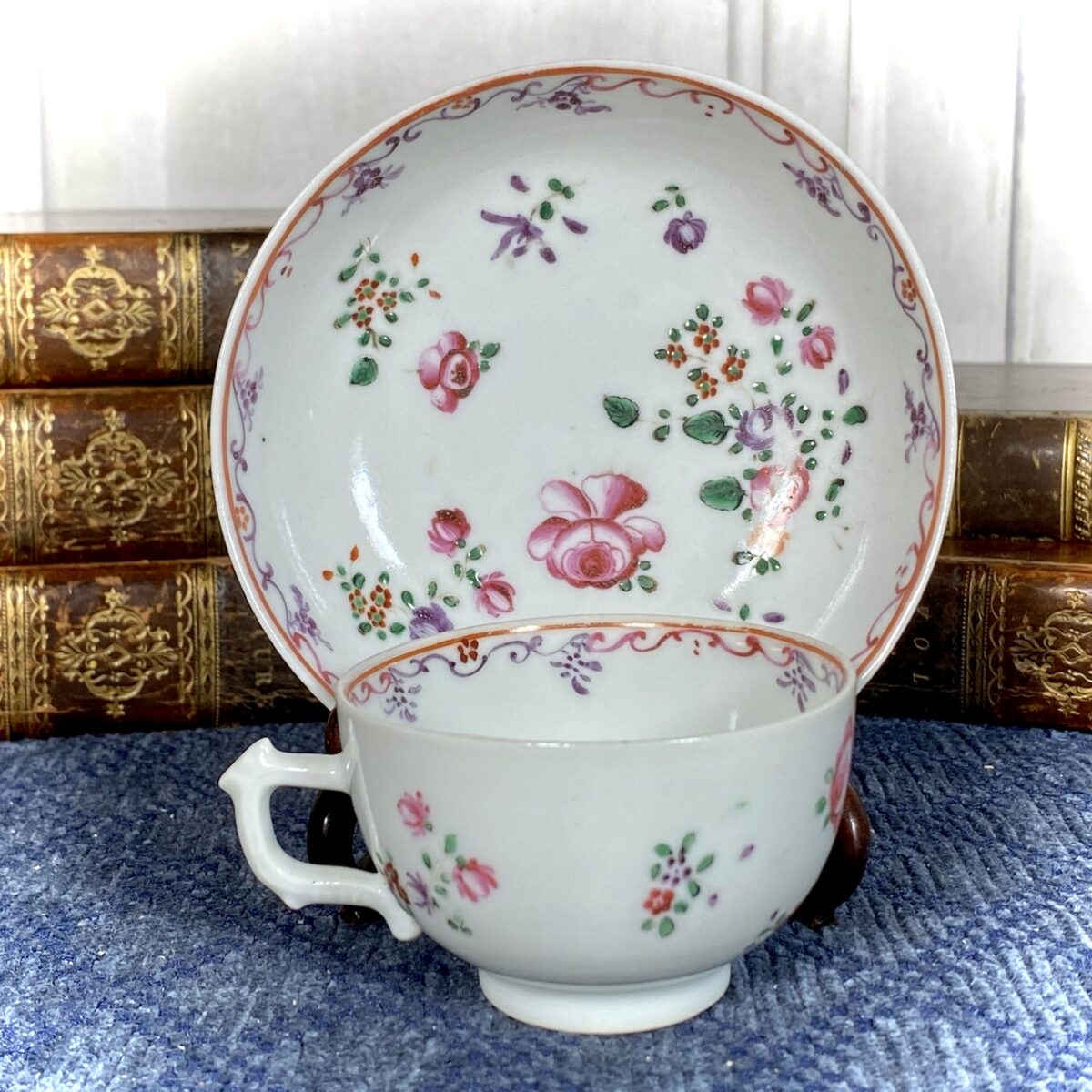 Chinese Export  Small Teacup & Saucer (a)