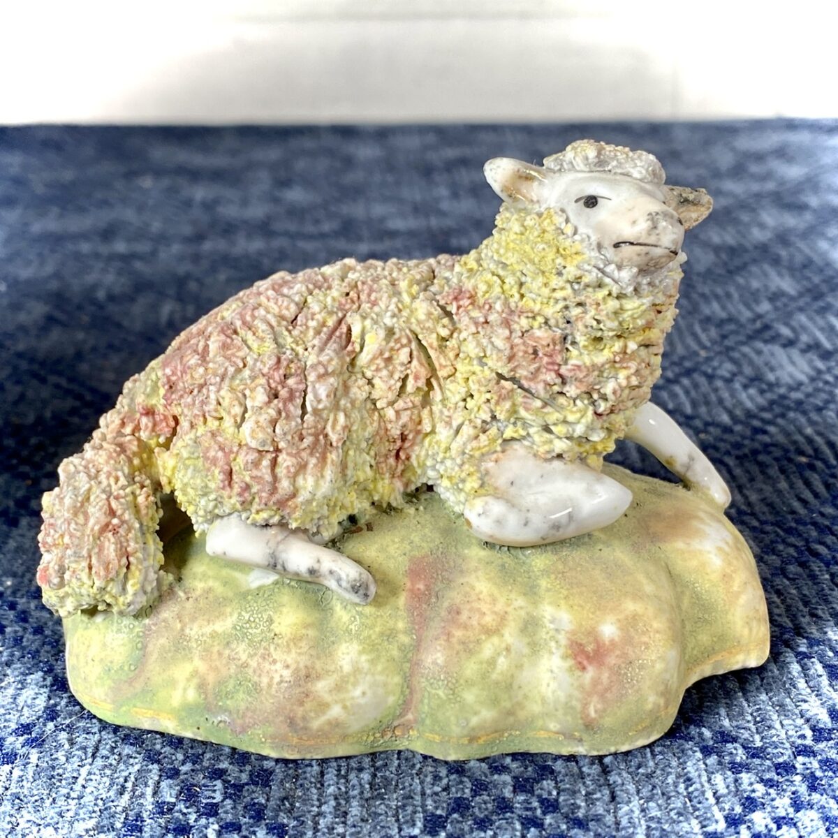 Staffordshire Porcelain Sheep – Overpainted.