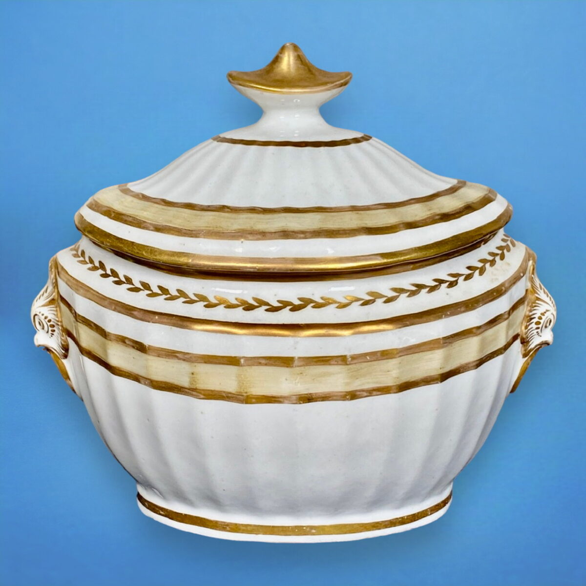 English Porcelain Sucrier & Cover, circa 1810