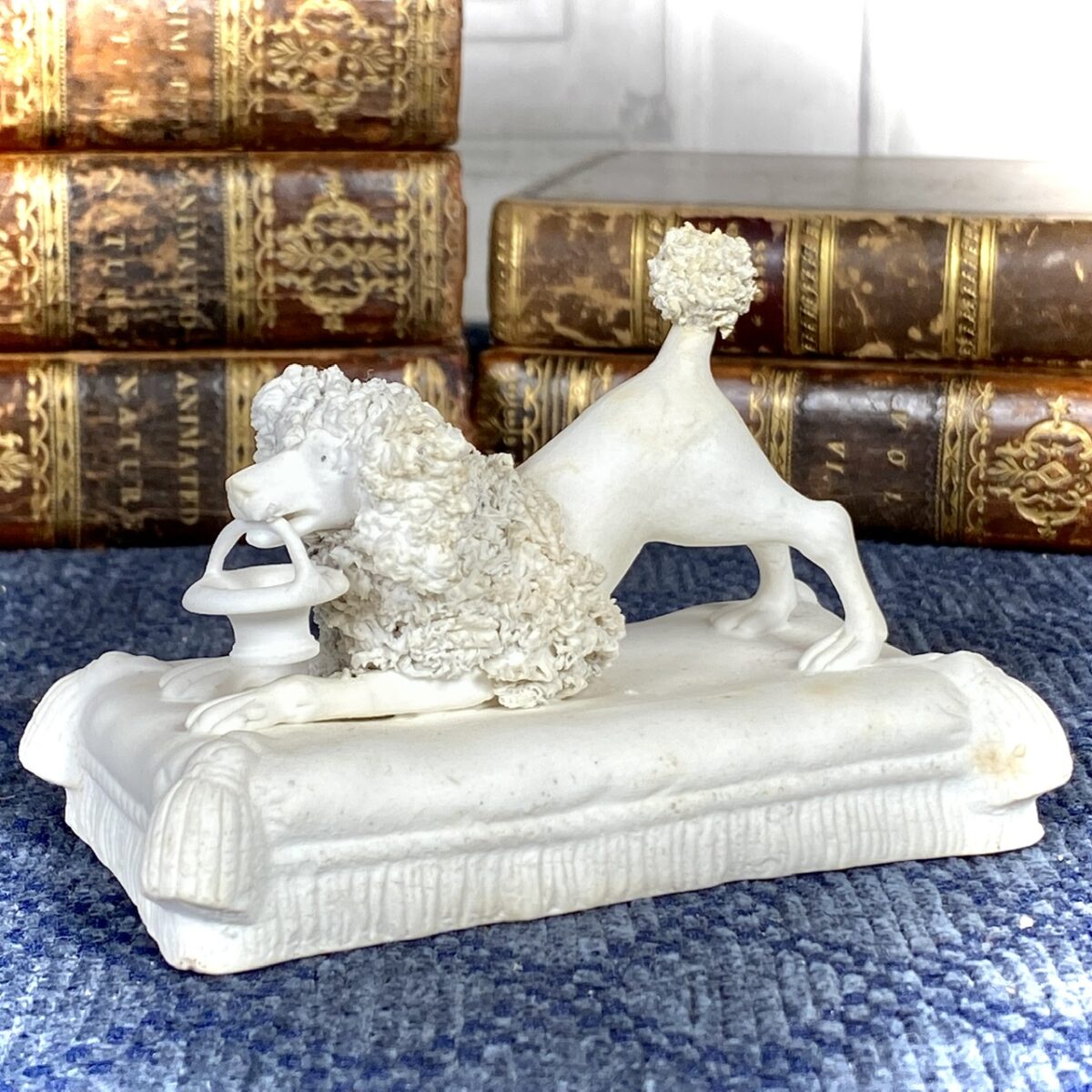 19th Century English Biscuit Porcelain Model of a Poodle.