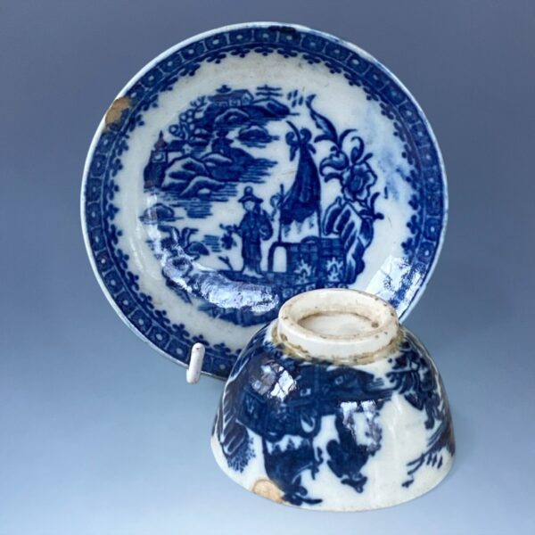 (Clearance) C18th Caughley Porcelain 'Toy' Teabowl & Saucer. - Image 6
