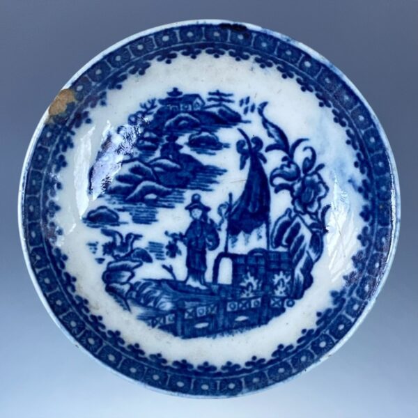 (Clearance) C18th Caughley Porcelain 'Toy' Teabowl & Saucer. - Image 3