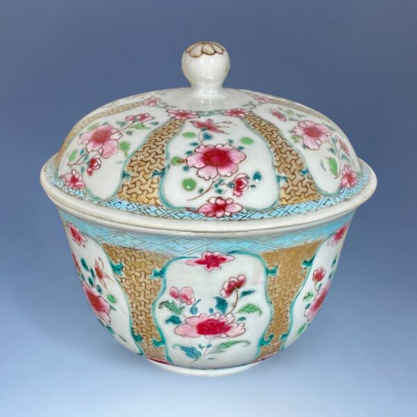 C18th Chinese Export Porcelain- Famille Rose Sucrier & Cover - Image 10