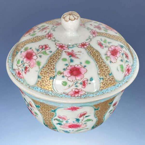 C18th Chinese Export Porcelain- Famille Rose Sucrier & Cover - Image 2