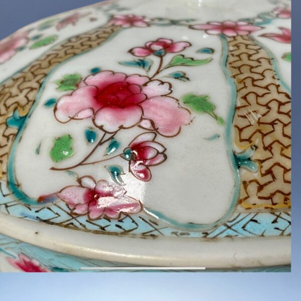 C18th Chinese Export Porcelain- Famille Rose Sucrier & Cover - Image 9