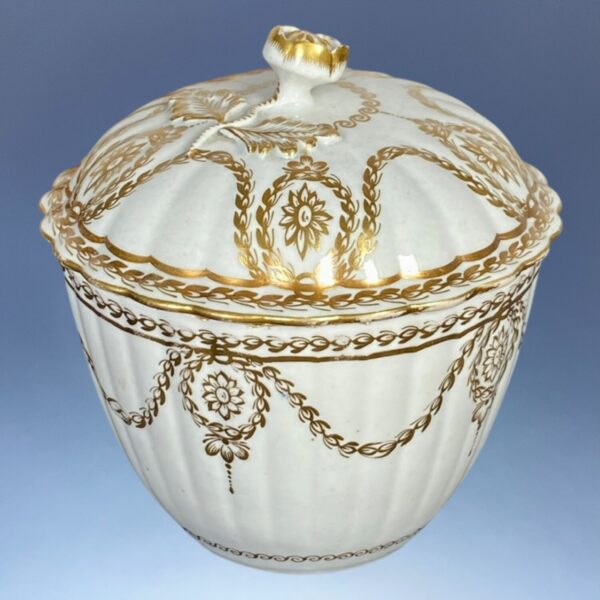 18th Century Worcester Fluted Sucrier & Cover. - Image 6
