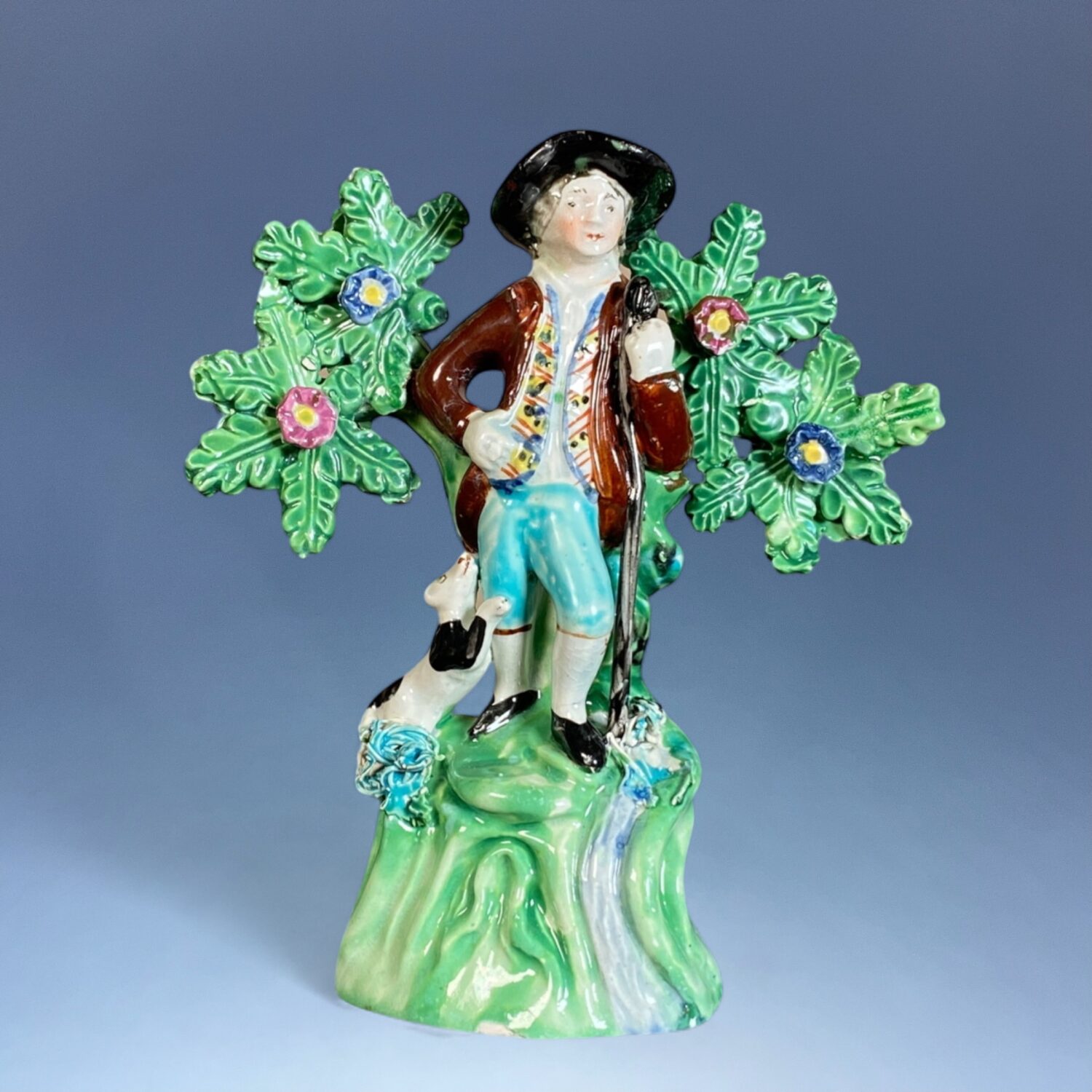 Early Staffordshire Pottery Figure of a Shepherd