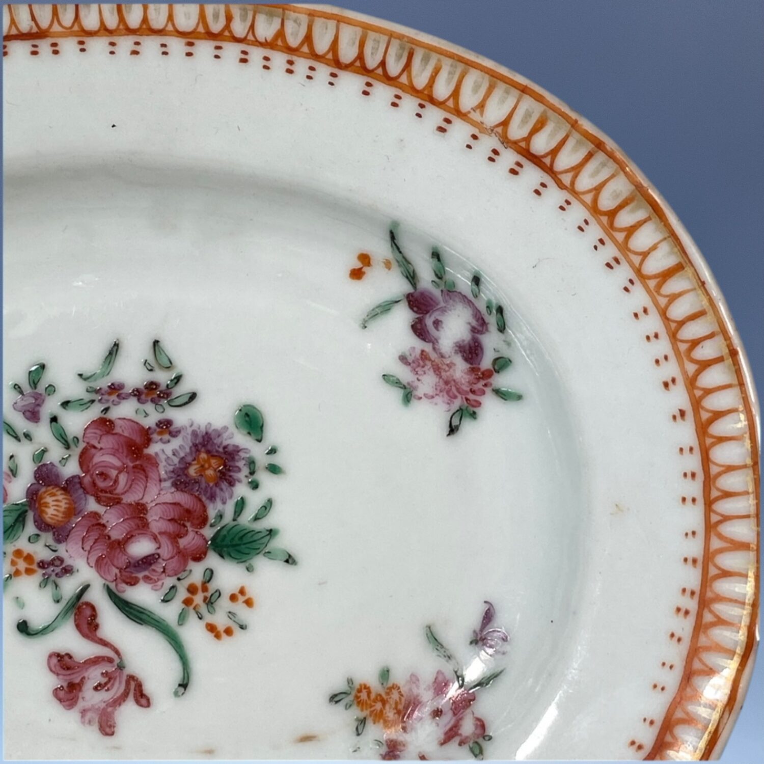 C18th Chinese Export Porcelain Butter Dish & Stand - Image 6