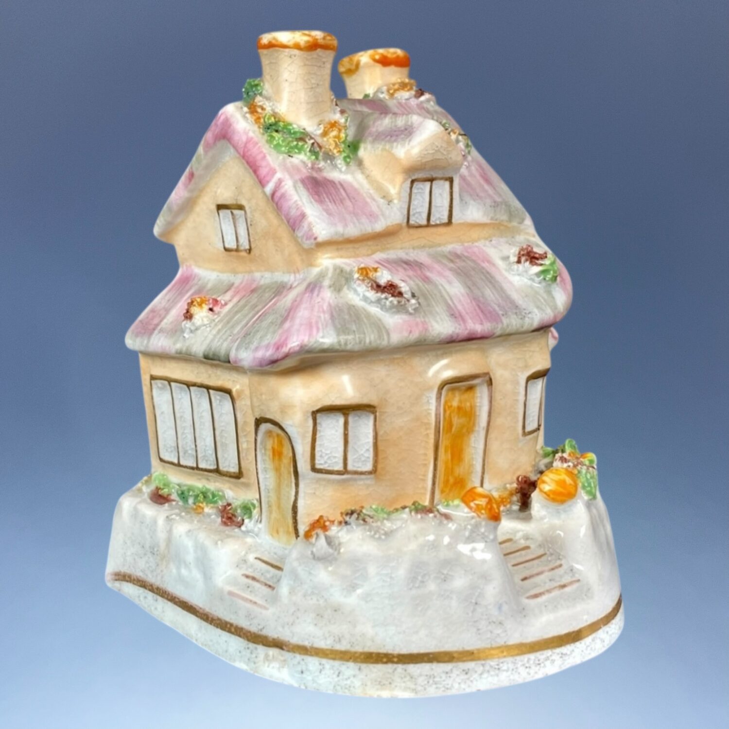 Staffordshire Thatched Cottage Pastille Burner - Image 3