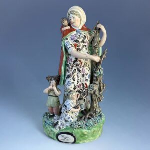 Staffordshire Pottery Figure - 'Widow and Orphans'