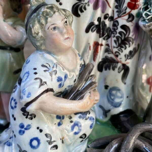 Staffordshire Pottery Figure - 'Widow and Orphans' - Image 3