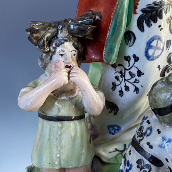 Staffordshire Pottery Figure - 'Widow and Orphans' - Image 4