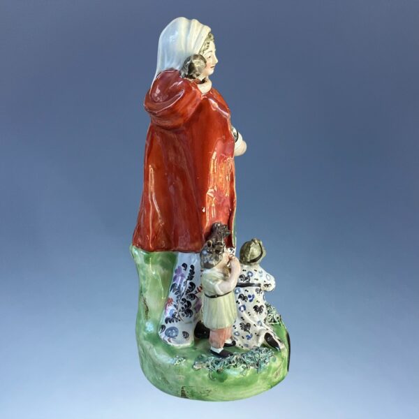 Staffordshire Pottery Figure - 'Widow and Orphans' - Image 8