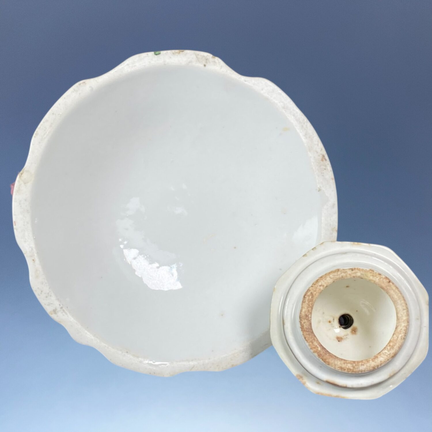 C19th English Porcelain Pastille Burner Cottage. - Image 2