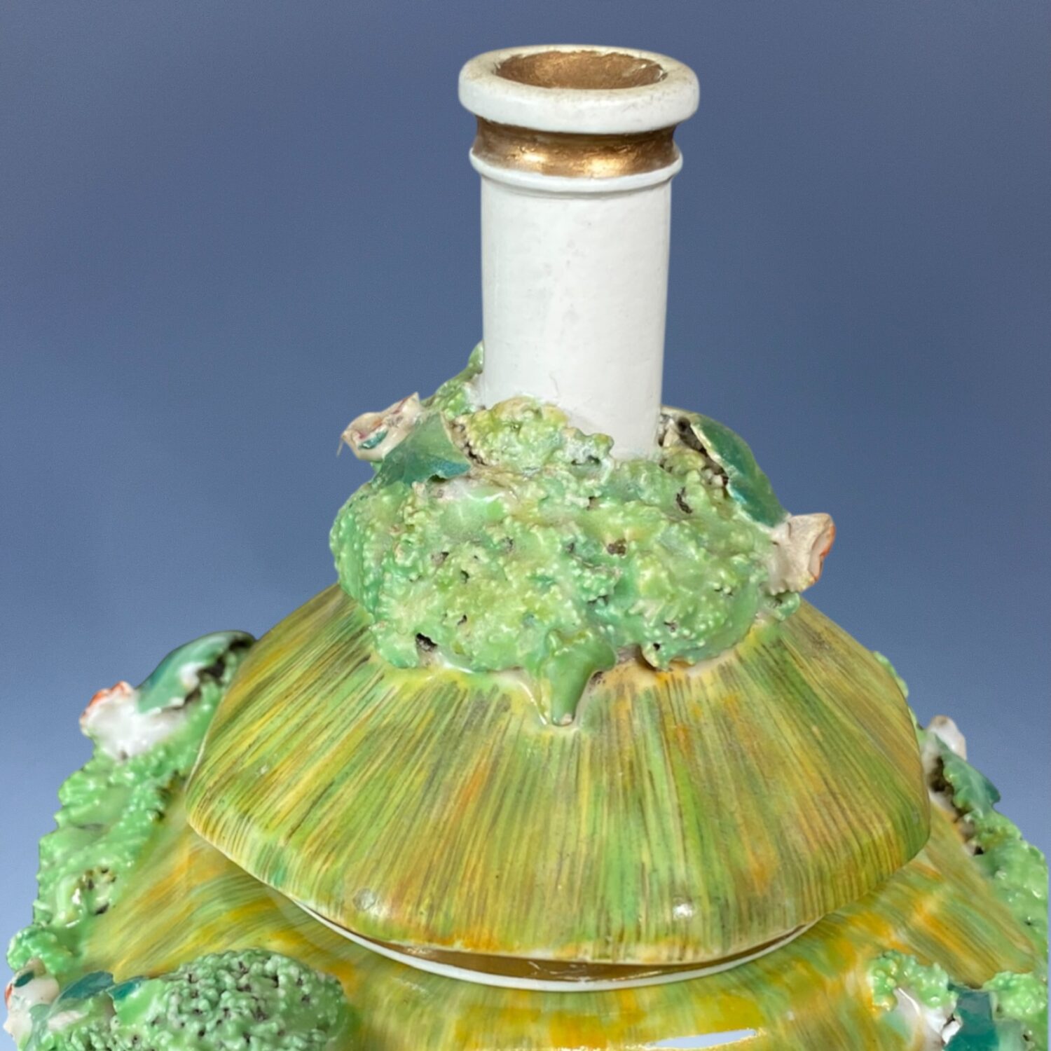 C19th English Porcelain Pastille Burner Cottage. - Image 7