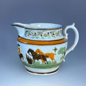 Early Staffordshire ‘Pratt Ware’ Jug with Fox Hunting Scene