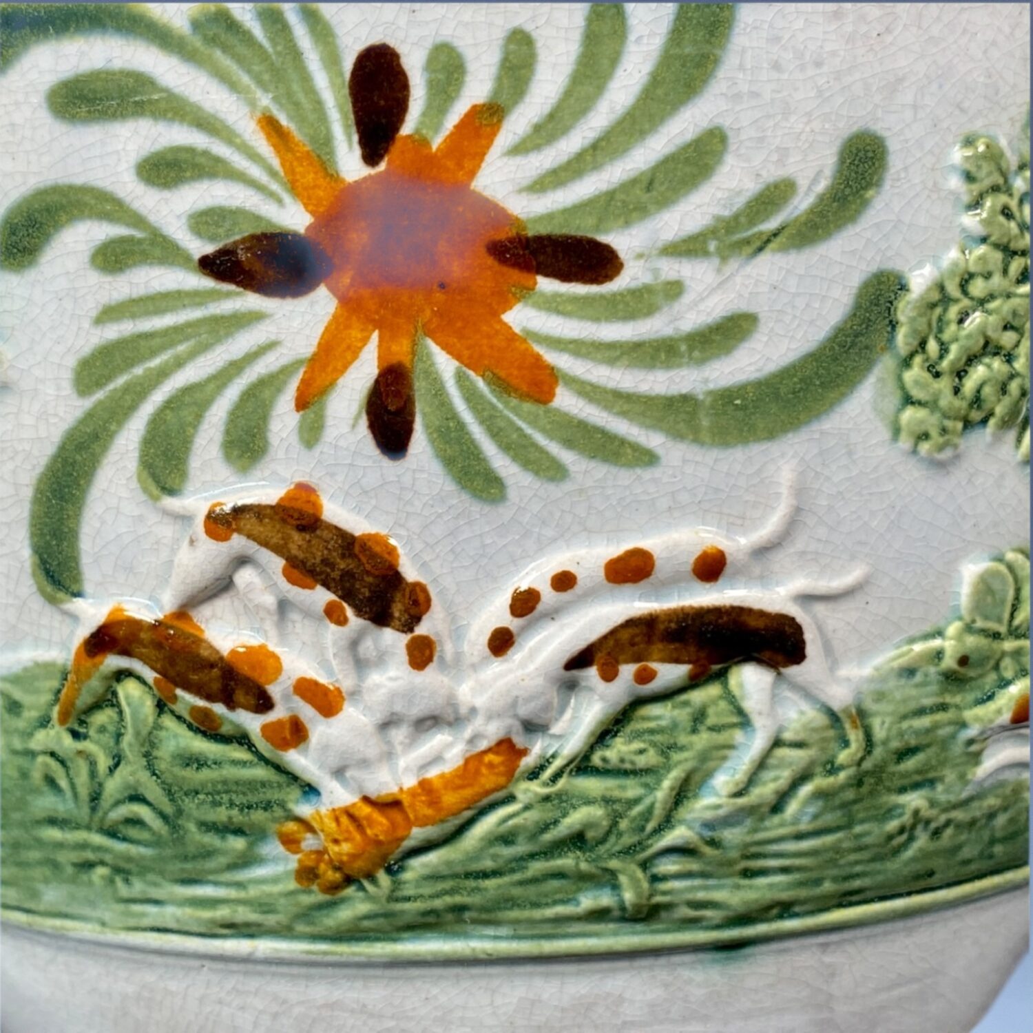 Early Staffordshire ‘Pratt Ware’ Jug with Fox Hunting Scene - Image 2