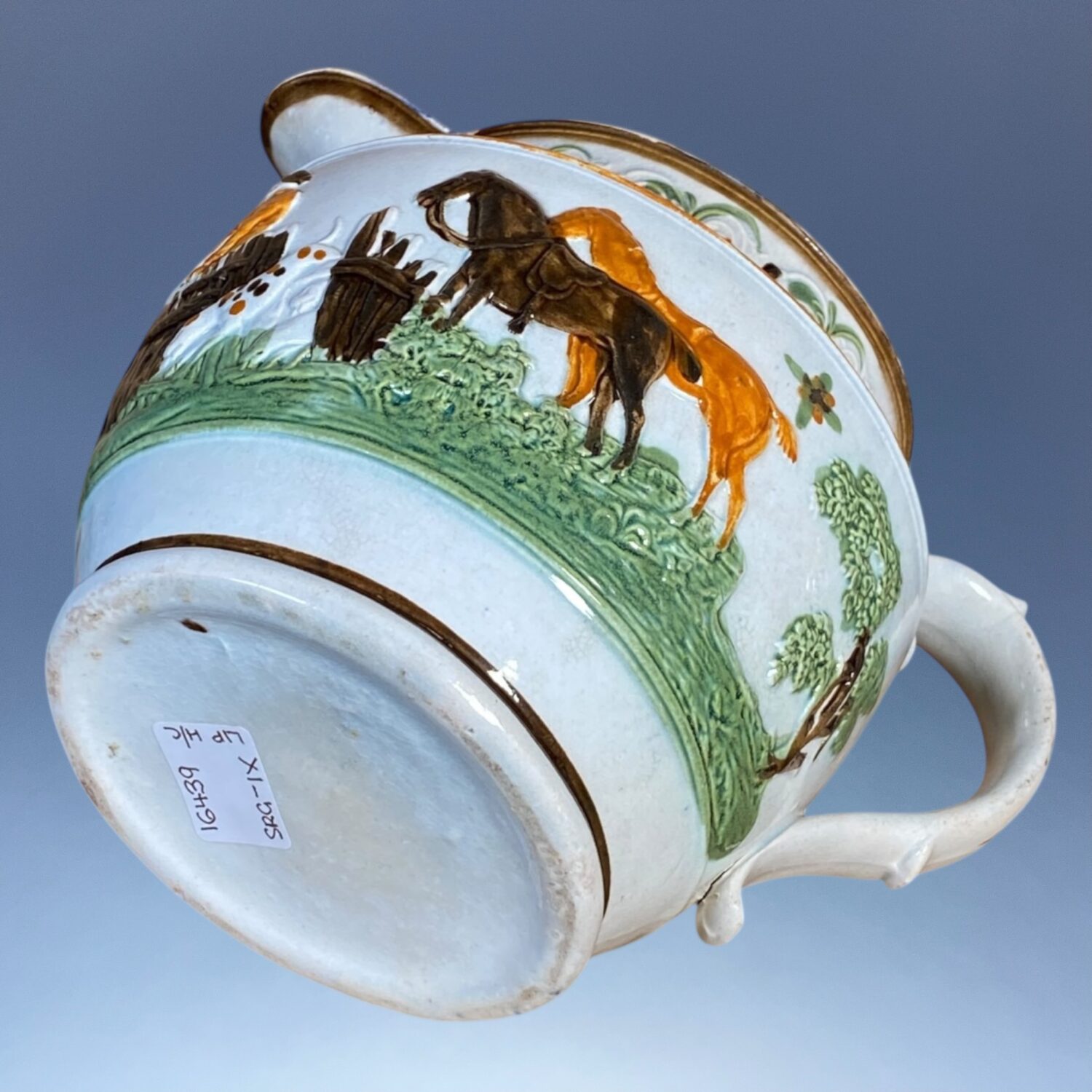 Early Staffordshire ‘Pratt Ware’ Jug with Fox Hunting Scene - Image 8