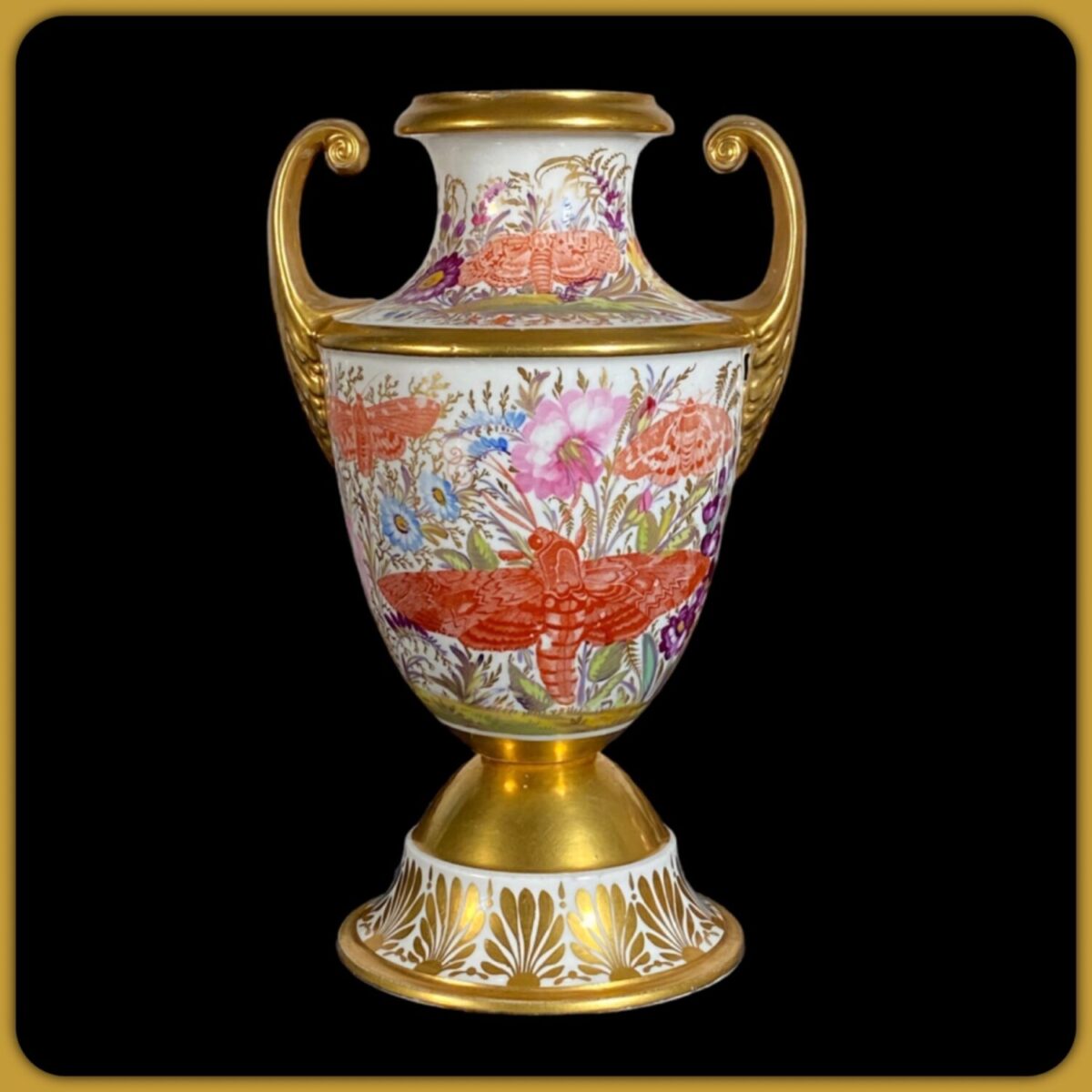 Unusual C19th English Porcelain Vase.