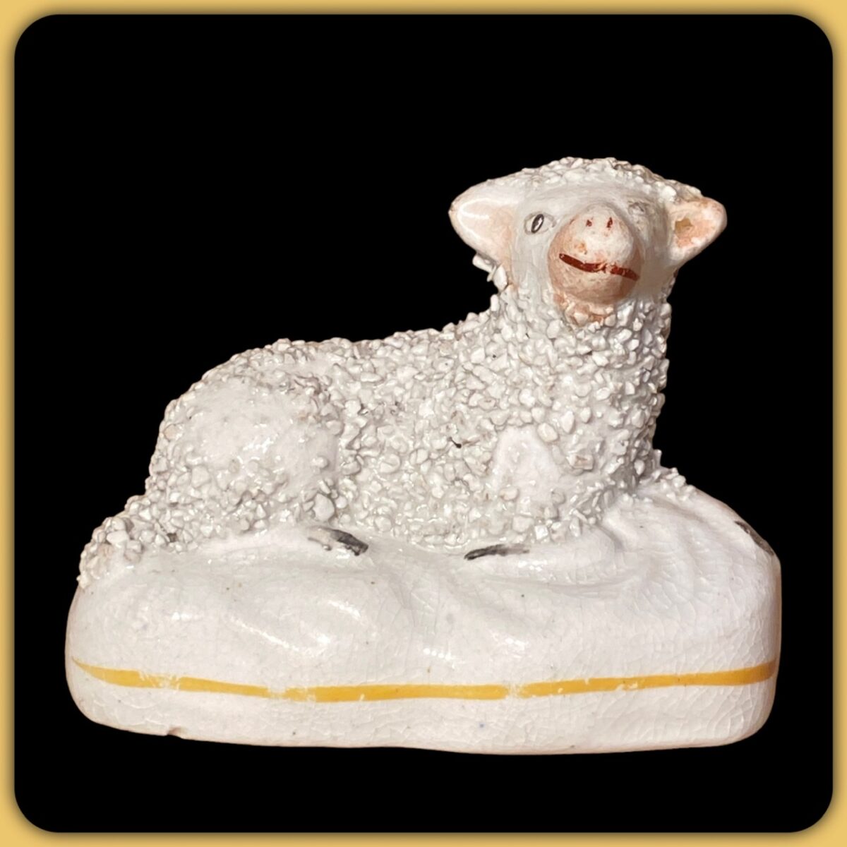 Victorian Staffordshire Model of a Lamb