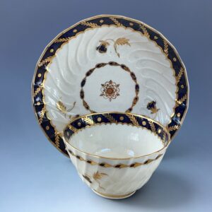 Late C18th Worcester Porcelain Teabowl & Saucer.