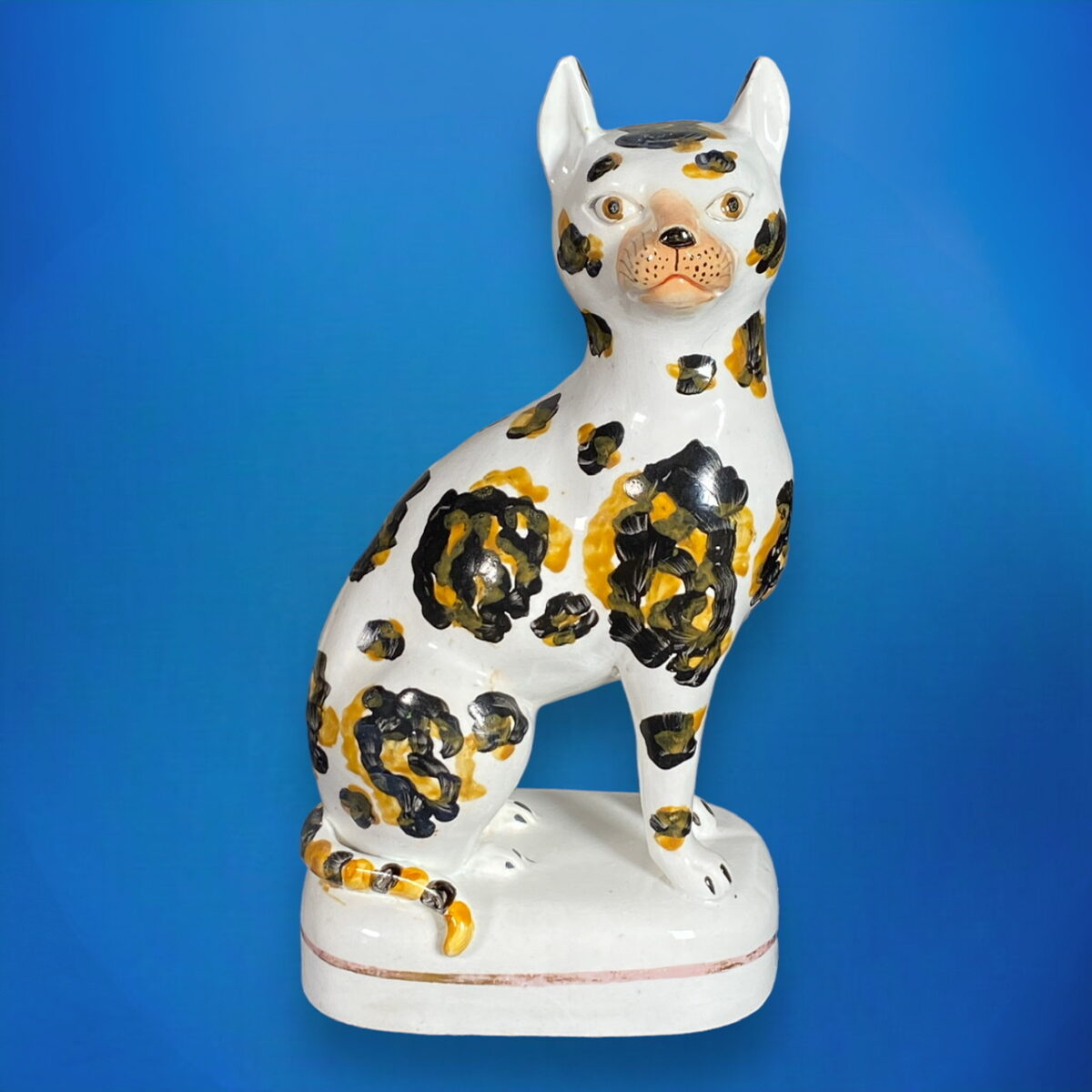 Victorian Staffordshire Large Model of a Cat.