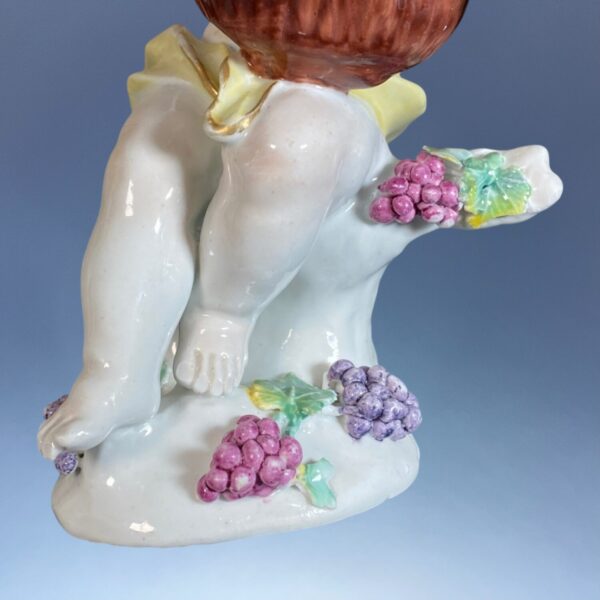 Pair of C18th Derby Porcelain Figures - Spring & Autumn - Image 6