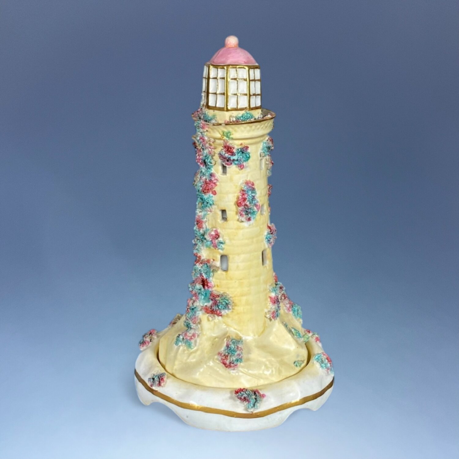 Unusual Staffordshire 'Lighthouse' Pastille Burner.