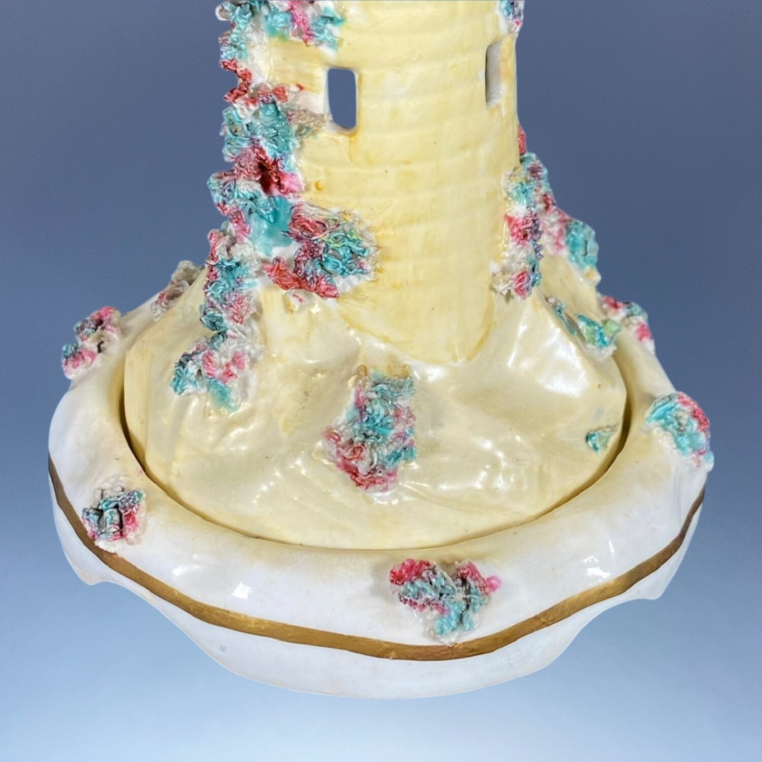 Unusual Staffordshire 'Lighthouse' Pastille Burner. - Image 4