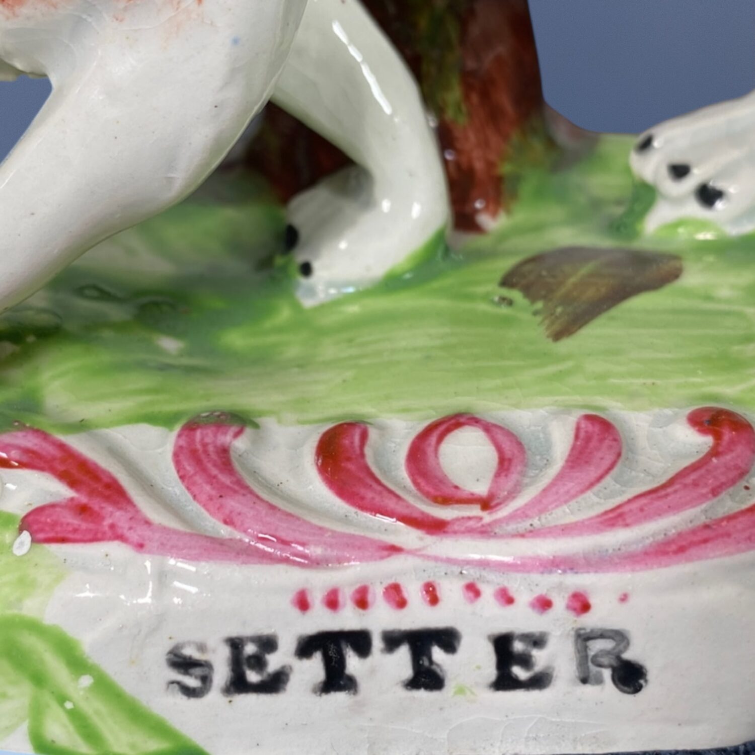 Early Staffordshire Model of a Setter with Bocage. - Image 2