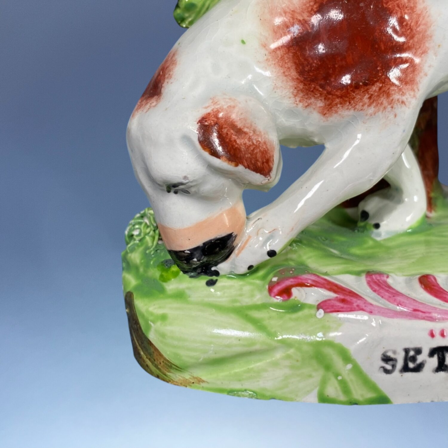 Early Staffordshire Model of a Setter with Bocage. - Image 3