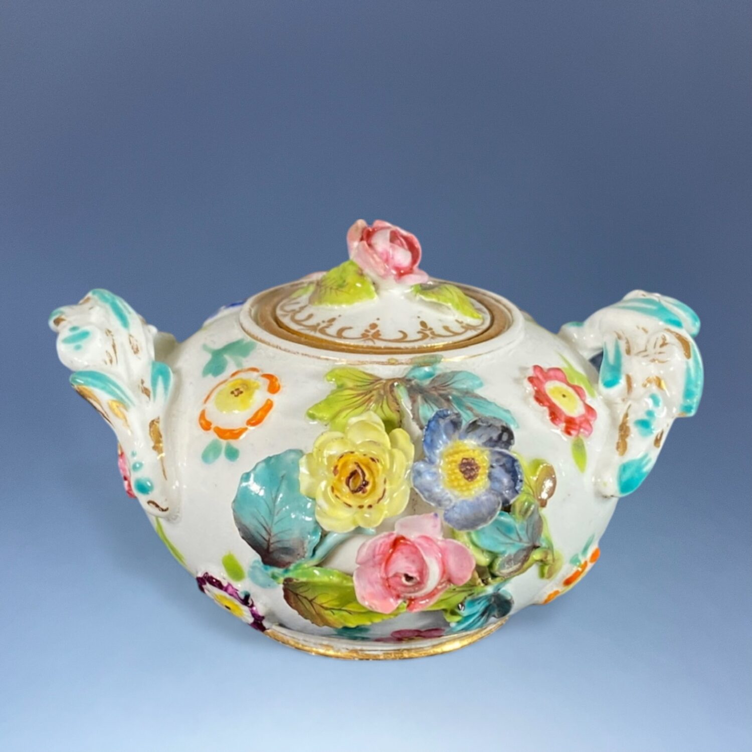 C19th Coalport/Coalbrookdale Inkpot.