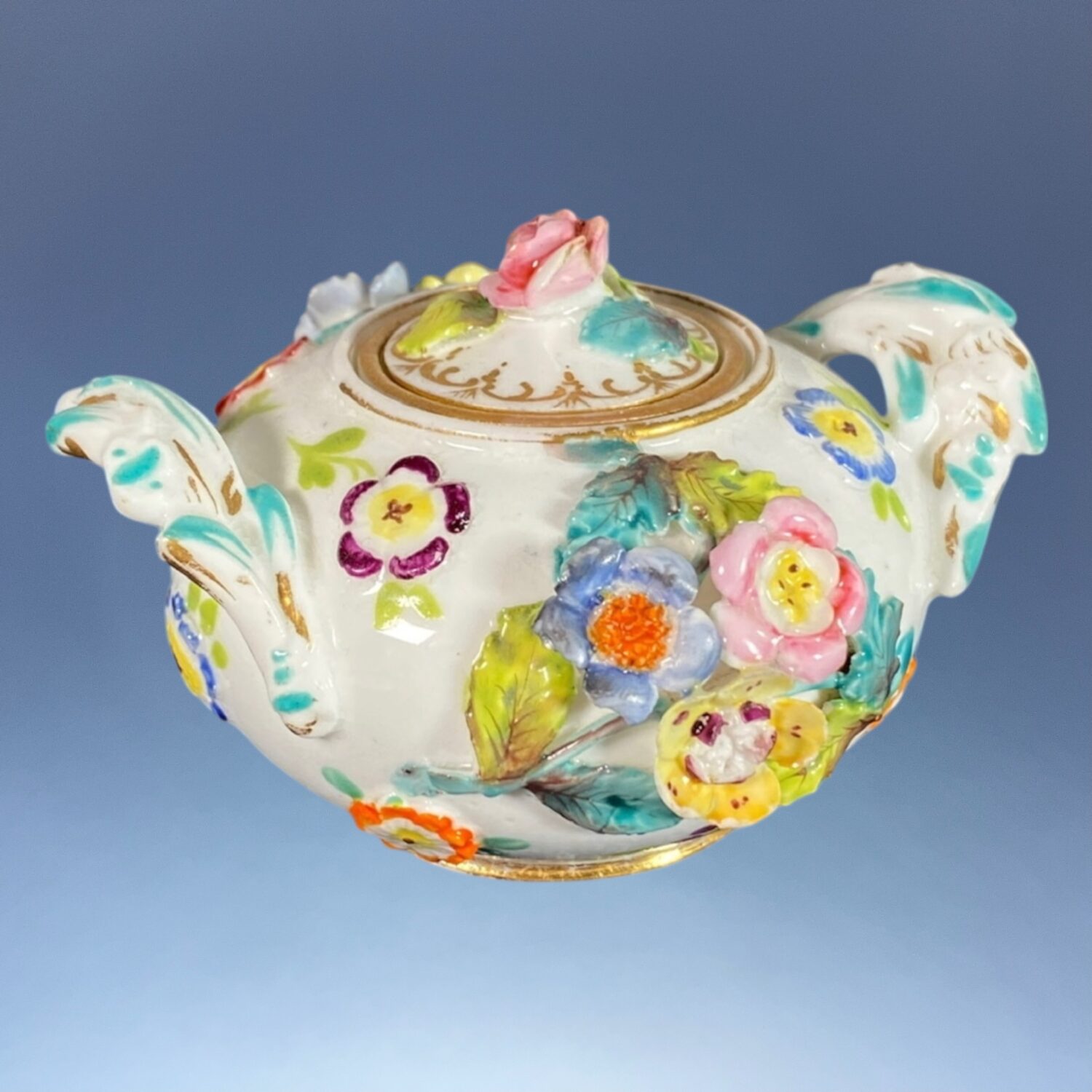 C19th Coalport/Coalbrookdale Inkpot. - Image 3