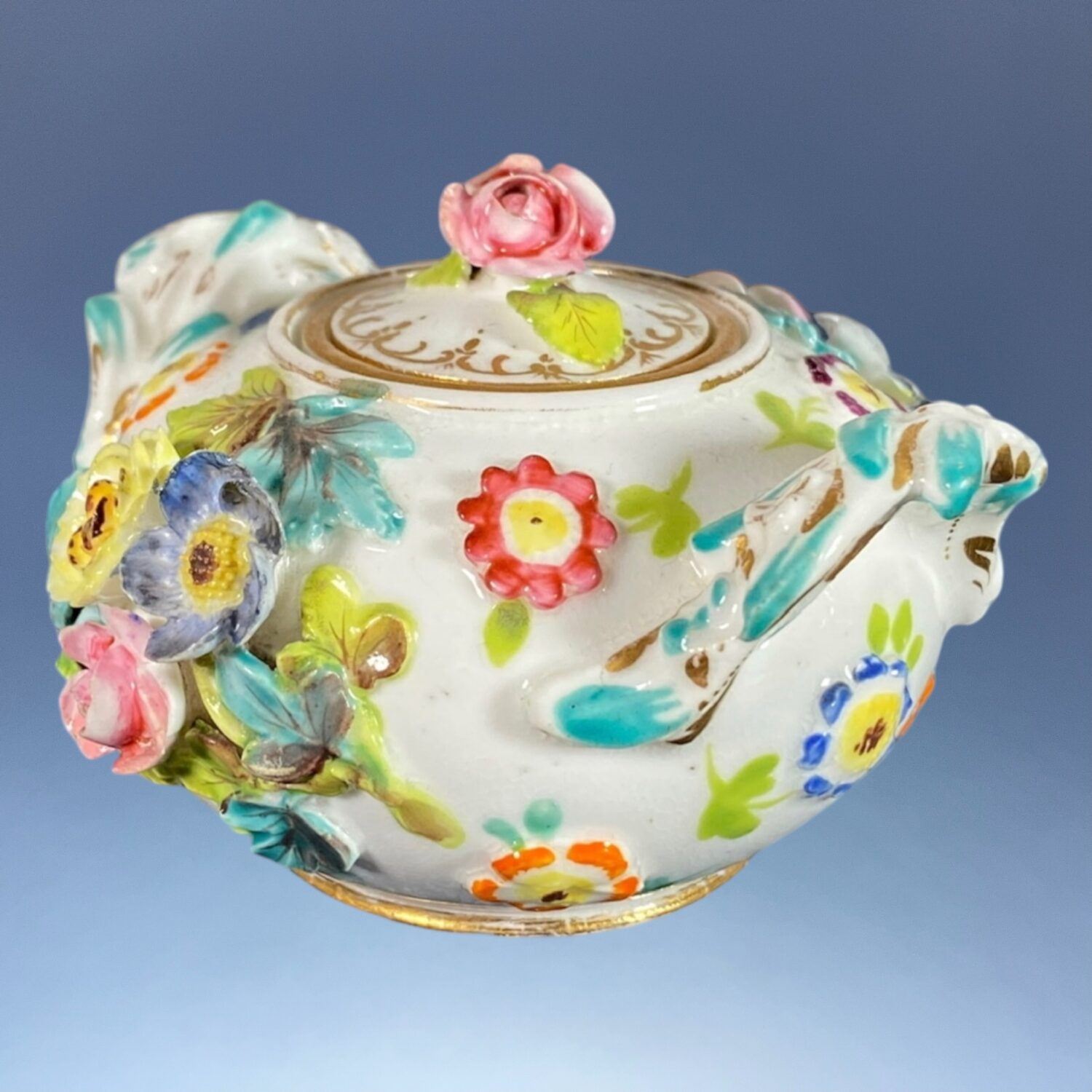 C19th Coalport/Coalbrookdale Inkpot. - Image 2