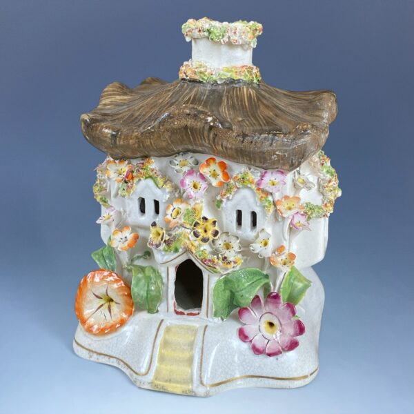 Early Victorian Staffordshire Cottage Pastille Burner.