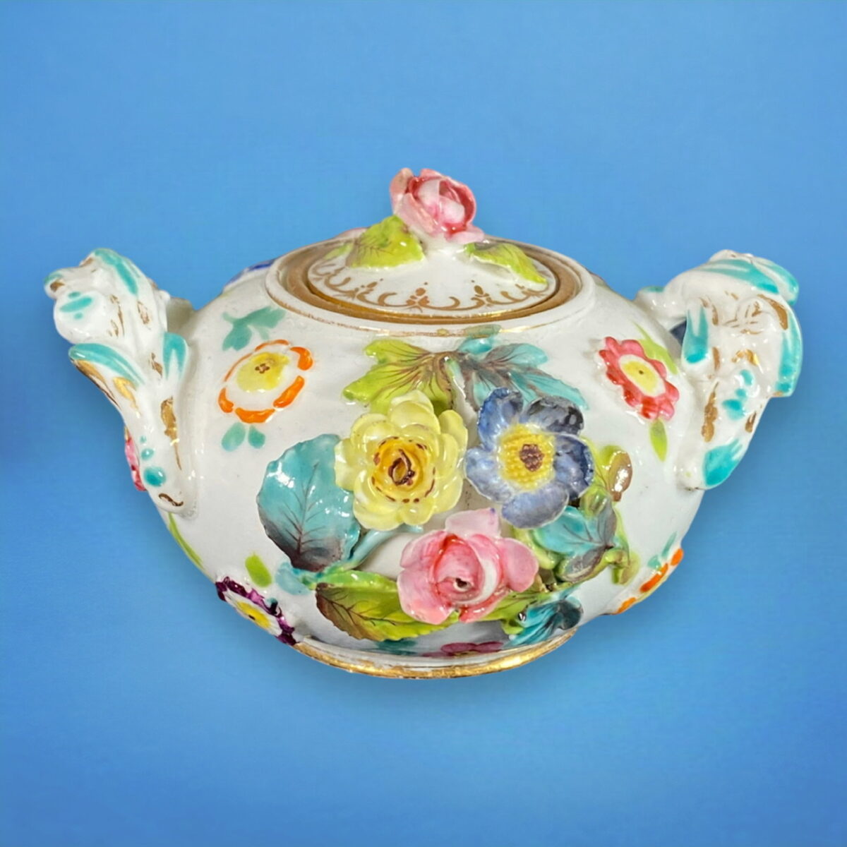 C19th Coalport/Coalbrookdale Inkpot.