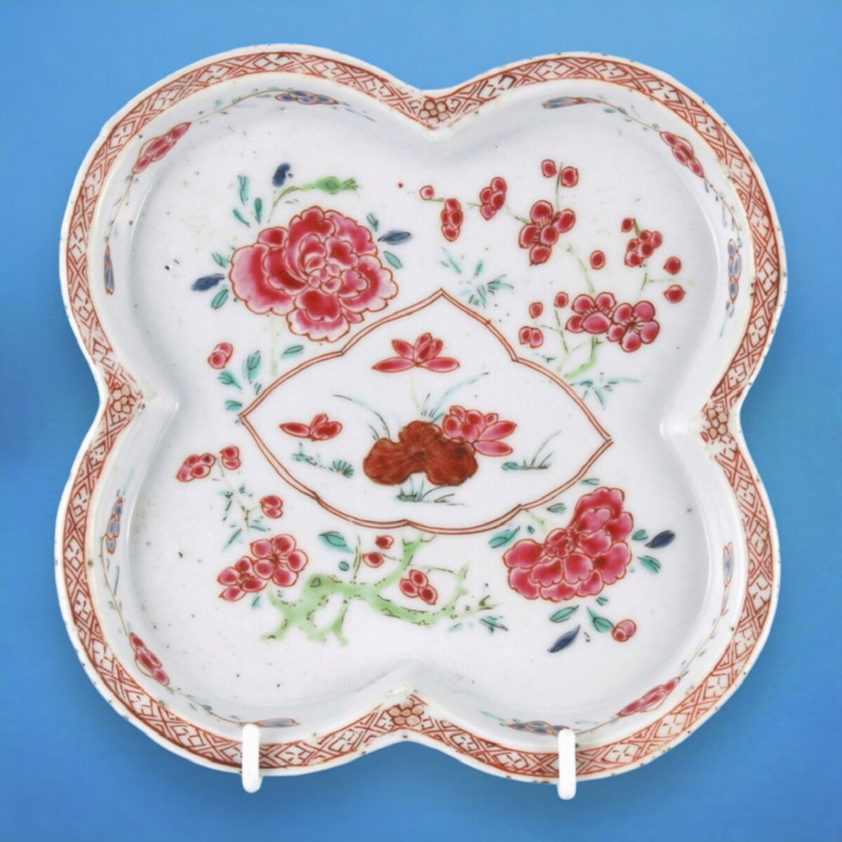 Unusual C18th Chinese Export Porcelain Small Tray.