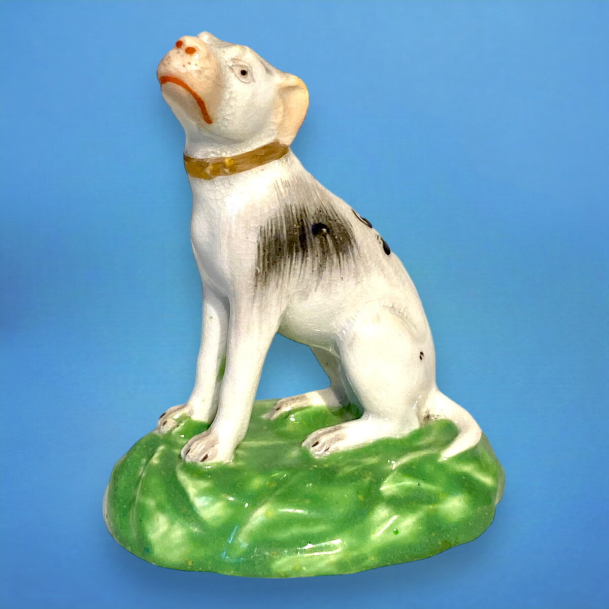 Derby Porcelain Miniature Model of a Hound.