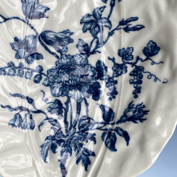 C18th Worcester Porcelain ’Cabbage Leaf’ Dish - Image 10