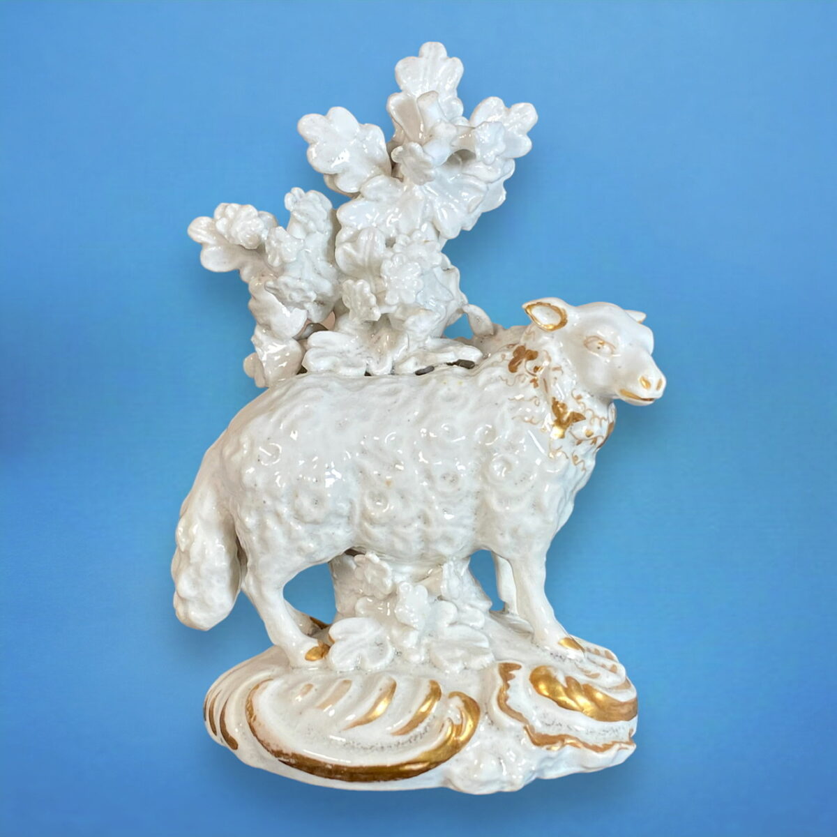 Derby Porcelain Sheep With Bocage.