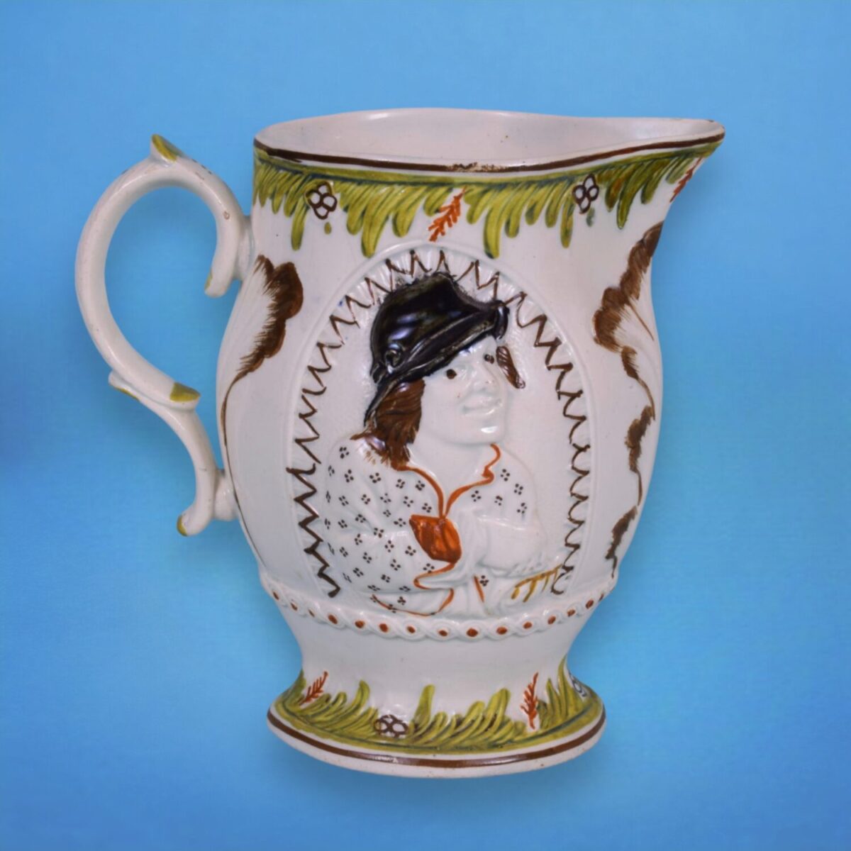 C19th Staffordshire Pottery ‘Miser’ Jug.