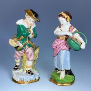 Fine Pair of C19th Staffordshire Porcelain Seasons