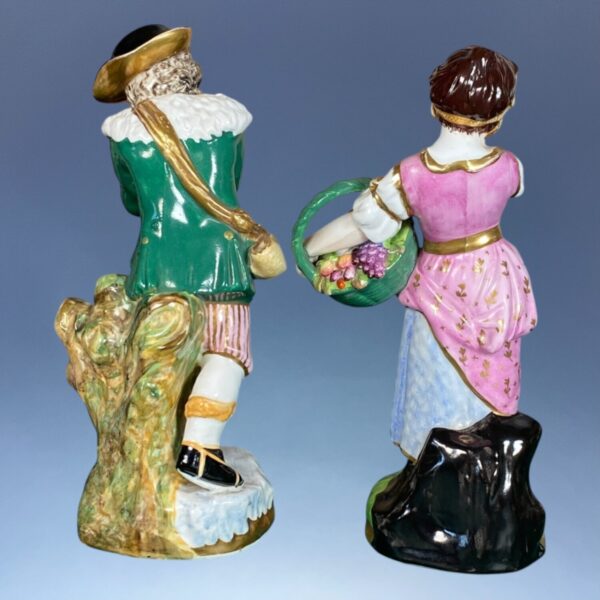 Fine Pair of C19th Staffordshire Porcelain Seasons - Image 2