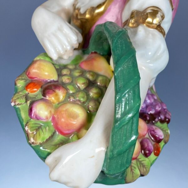 Fine Pair of C19th Staffordshire Porcelain Seasons - Image 8