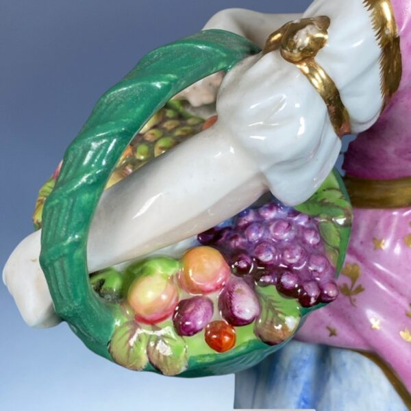 Fine Pair of C19th Staffordshire Porcelain Seasons - Image 9