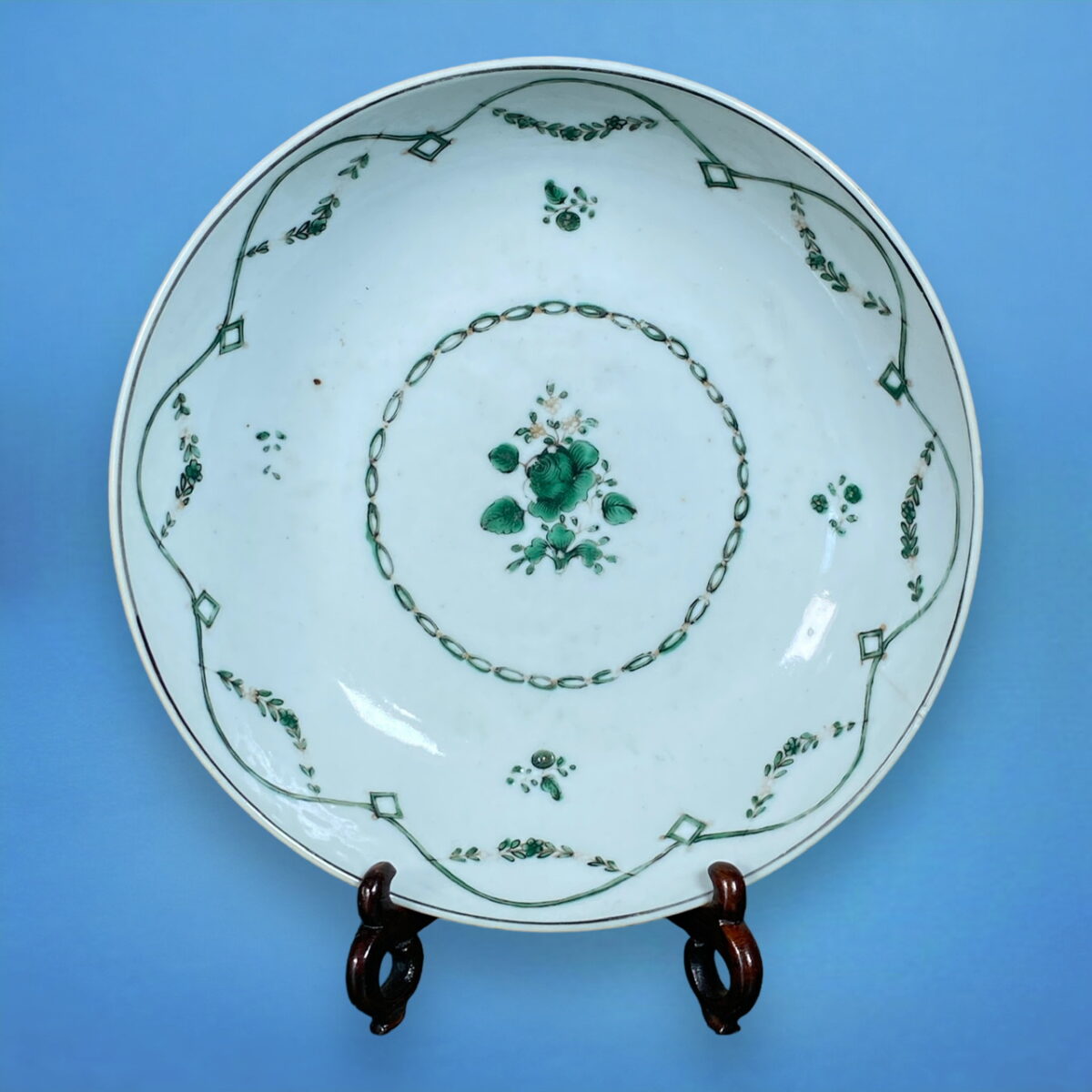 (Clearance) C18th Chinese Export Green Monochrome Saucer Dish