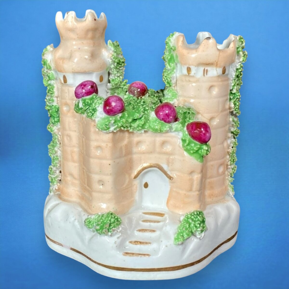 Antique Staffordshire Porcelain Miniature Castle.