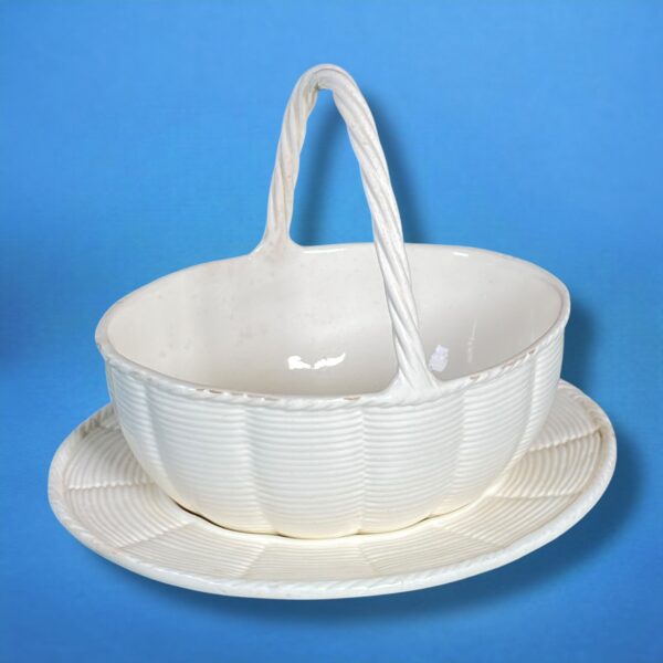 Wedgwood Creamware Egg Basket & Stand