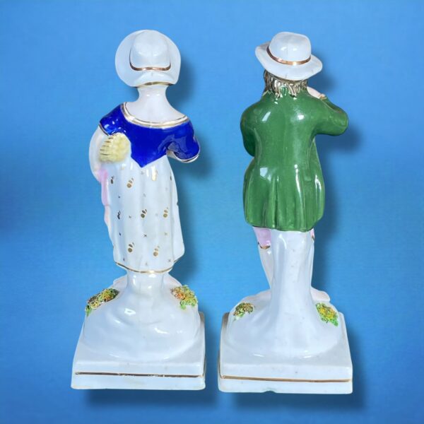 Pair of Antique Staffordshire Figures of Summer & Autumn. - Image 3